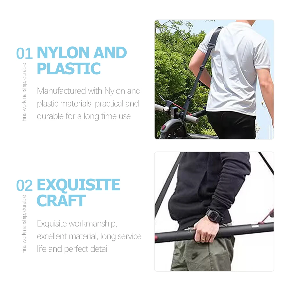 

Adjustable Shoulder Ladder Carrying Heavy Duty Nylon Strap For Kick Beach Chair Foldable Bike Lightweight Scooter Carrying Strap