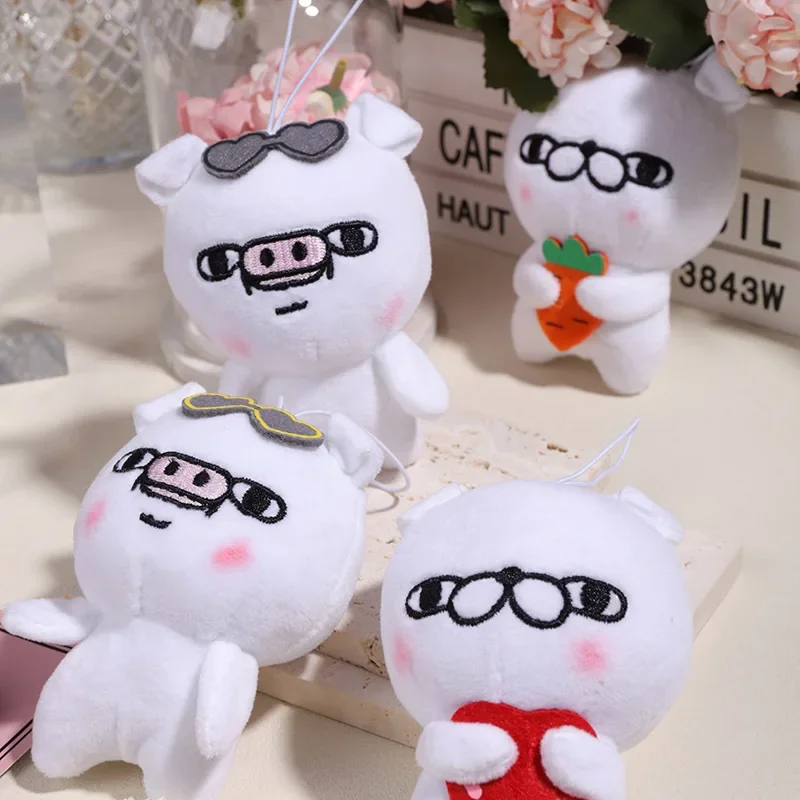 Creative น่ารักหมีน้อยและหมูสัตว์ตุ๊กตา Plush ของเล่น Kawaii กระเป๋าเป้สะพายหลังตกแต่งพวงกุญแจของขวัญวันเกิดสําหรับหญิง