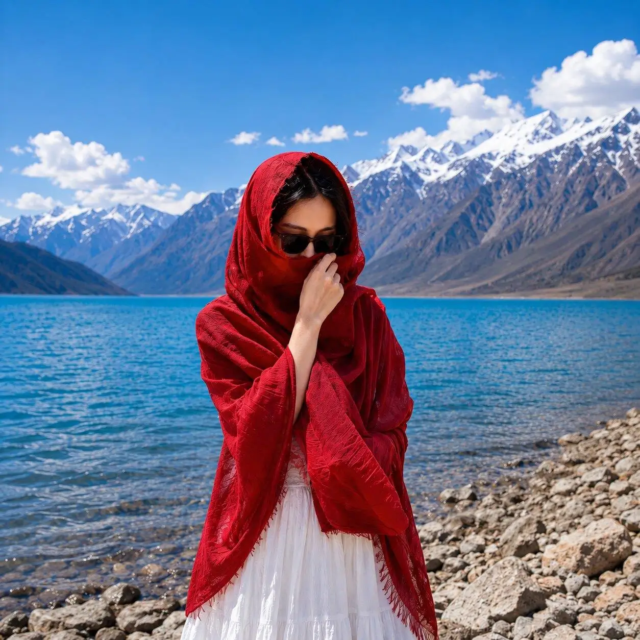 red-wine-color-cotton-linen-scarf-women's-autumn-desert-travel-shawl-lightweight-shawl-for-student-travel-sun-protection-long