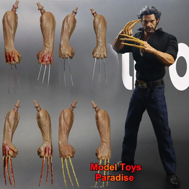 

WOLF TOYS 1/6 Scale Wolverine Men Soldier One Armed Wolf Claw Hugh Jackman Clothes Set Fit 12inch AT012 AT017 Action Figure Body