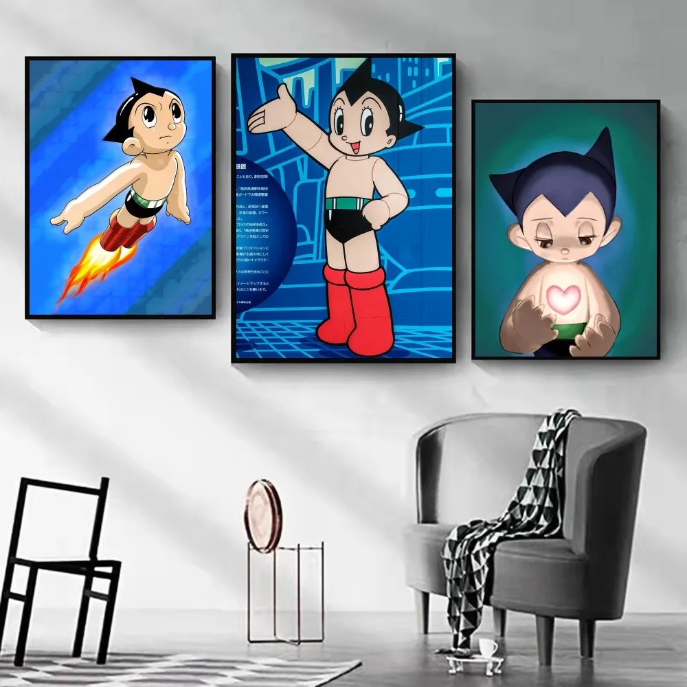 Anime-Astro Boy Poster Stickers Art Wall murales Decor Game Room Decor regali Kawaii HD Painting Cat Cars