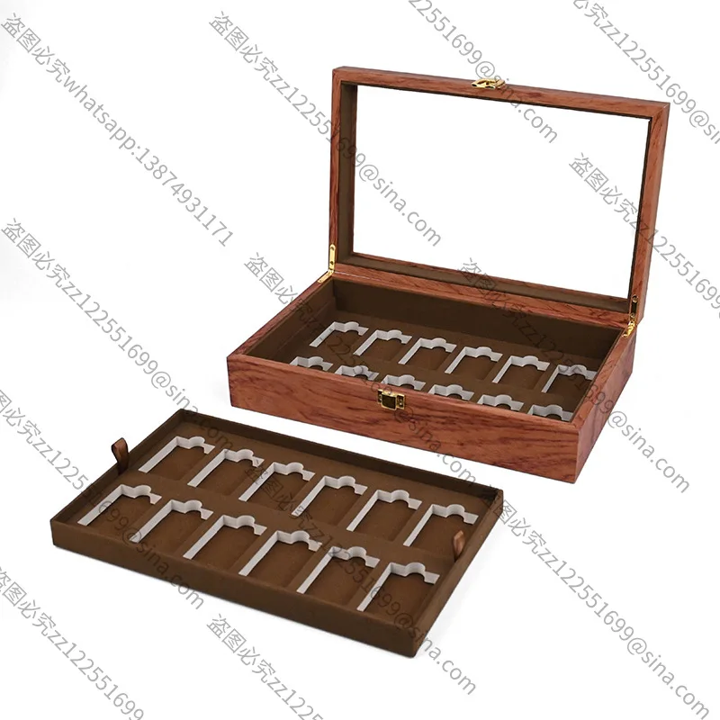 Suitable for Wooden Single-layer Gift Box Storage Box Multi-layer 24-grid DisplayBox CollectionBox