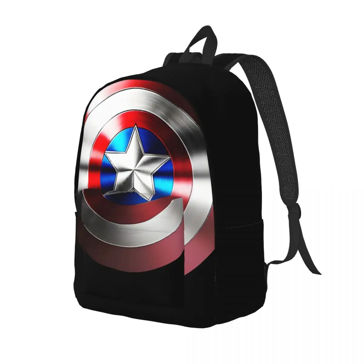 Birthday Gift Copy Of Shield Sturdy Shoulder Bookbag Marvel Captain America Cool Unisex Children's Bags Camping