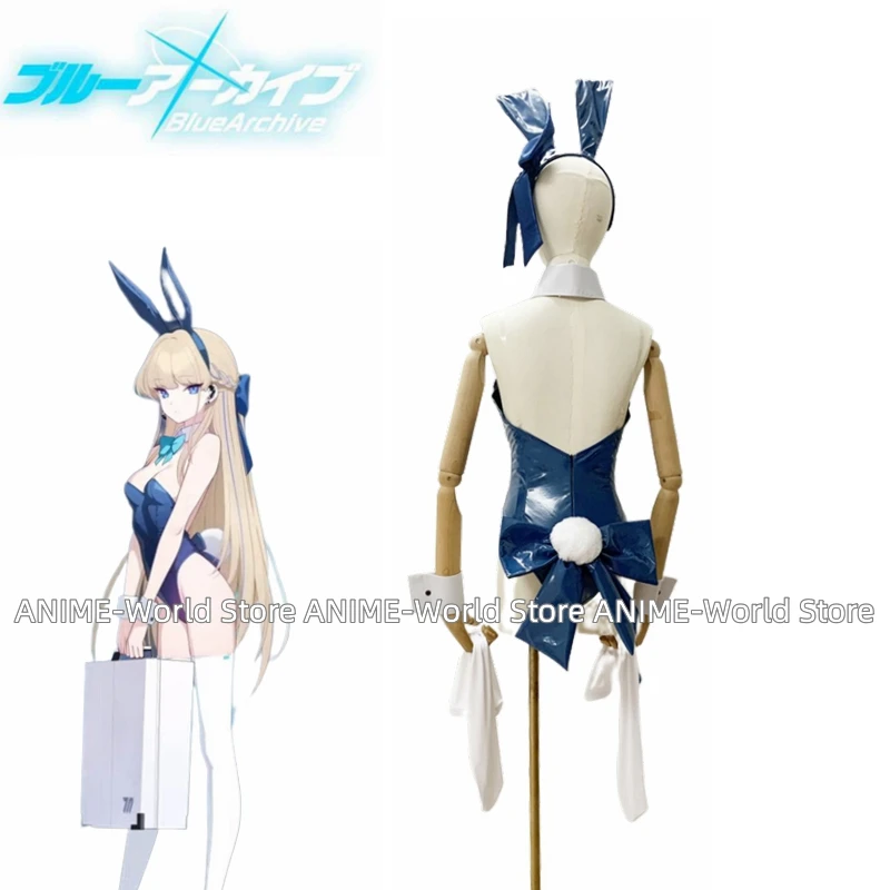 Blue Archive Asuma Toki Rabbit Girl Suit Cosplay Uniform Costume parrucca Halloween Party Custom Made Any Size