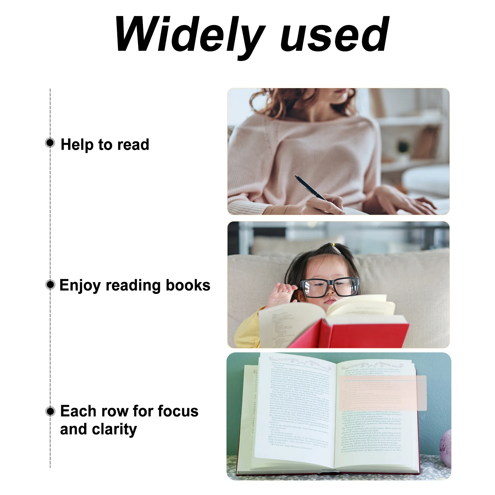 8 قطعة شرائط القراءة الإشارات المرجعية الموجهة الملونة تسليط الضوء على علامات الصفحة تتبع علامات PVC لعسر القراءة #6