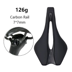 Ultralight Mountain Bicycle Saddle MTB  Road Bike Seat PU Leather Hollow Prostatic Saddle Bicycle Parts Carbon Rail 7*7mm