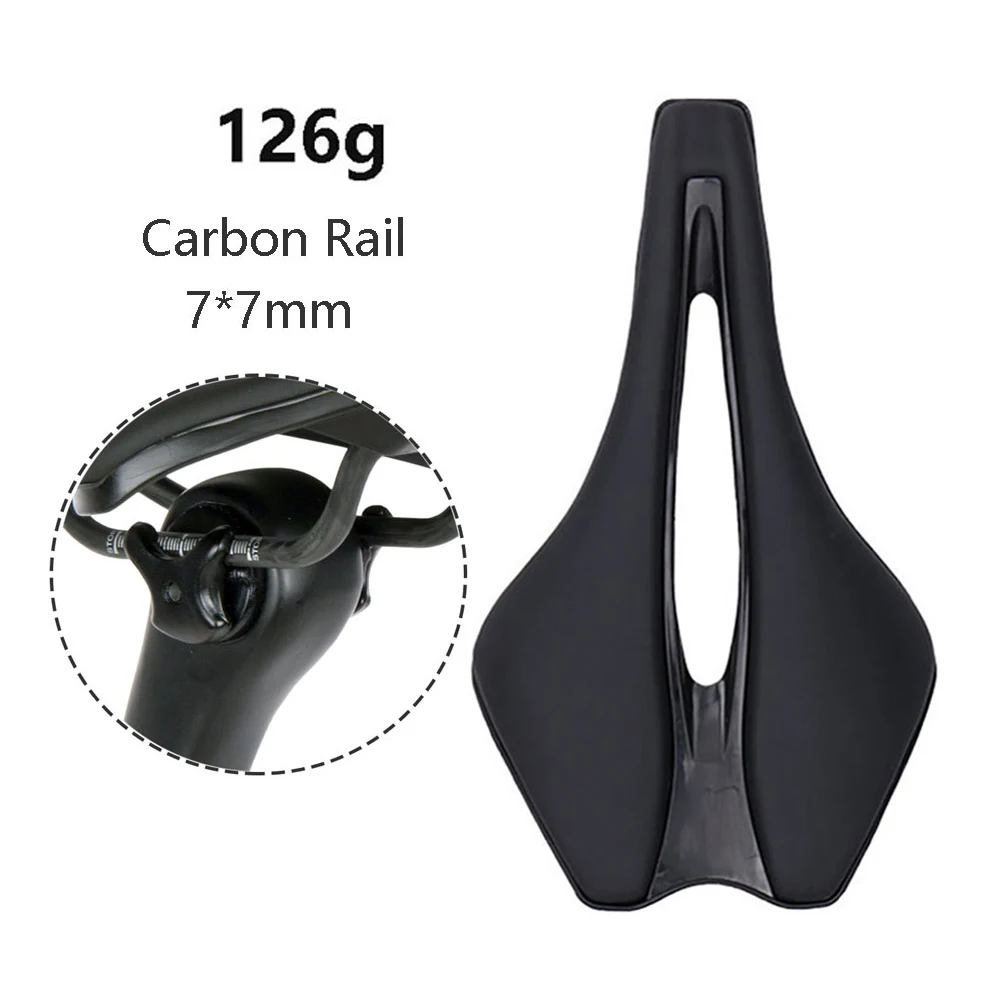 Ultralight Mountain Bicycle Saddle MTB  Road Bike Seat PU Leather Hollow Prostatic Saddle Bicycle Parts Carbon Rail 7*7mm