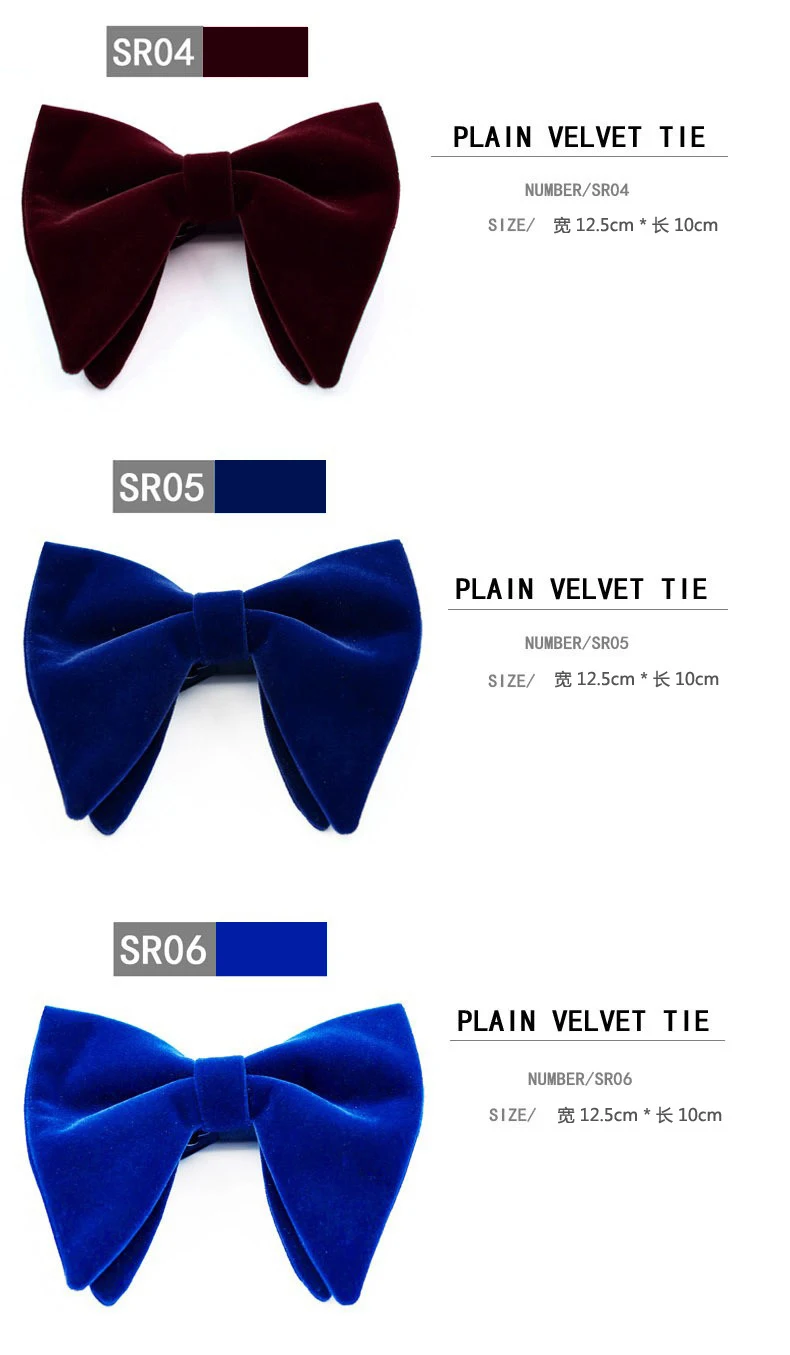 Handgefertigte Übergroße Samtfliege für Herren, Verstellbare Fliege, Perfekt für Formelle Anlässe, Hochzeiten, Smoking-Anzüge und Accessoires – Detail 17