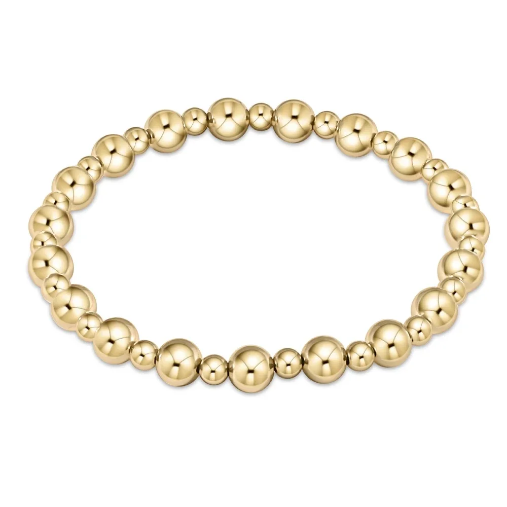 

YozyCraft Classic Grateful Pattern 4mm/5mm Bead Bracelet, Fashion Jewelry Gift for Women Daily Layering