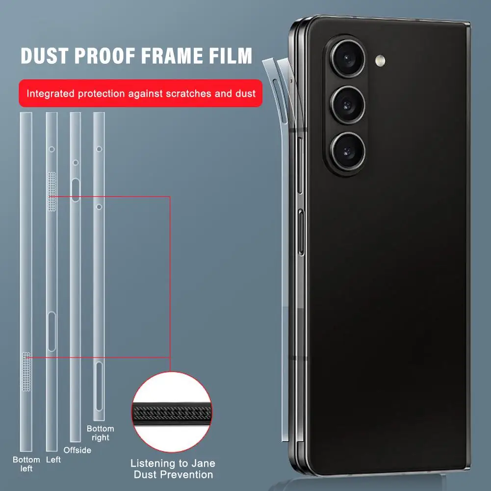 Frame Hydrogel Film for Samsung Galaxy Z Fold 5/Z Flip 5 Side Screen Protective Film Hinge Film Anti-scratch Not Glass