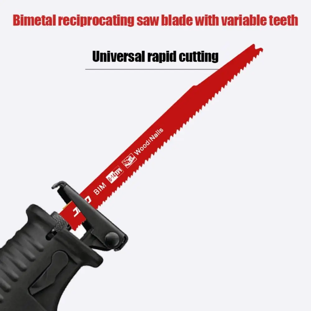 10pcs Universal 8-14T Reciprocating Sawblade Incisive Quick Cutting Bi-Metal Sawblade Variable Pitch D6A+M42 Cutting Tools PVC