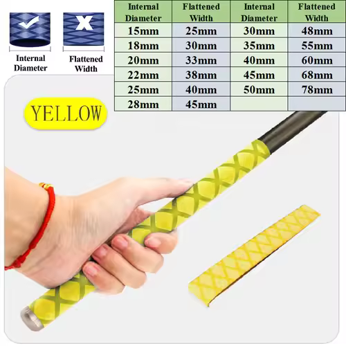 0.2M/1M Non-slip Heat Shrink Wrap Tubing Fishing Rod DIY 5 Colors Handle Insulation Waterproof Racket Handle Grip 15-50MM - Image 10