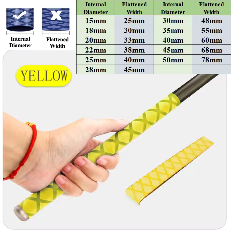 0.2M/1M Non-slip Heat Shrink Wrap Tubing Fishing Rod DIY 5 Colors Handle Insulation Waterproof Racket Handle Grip 15-50MM - Image 10