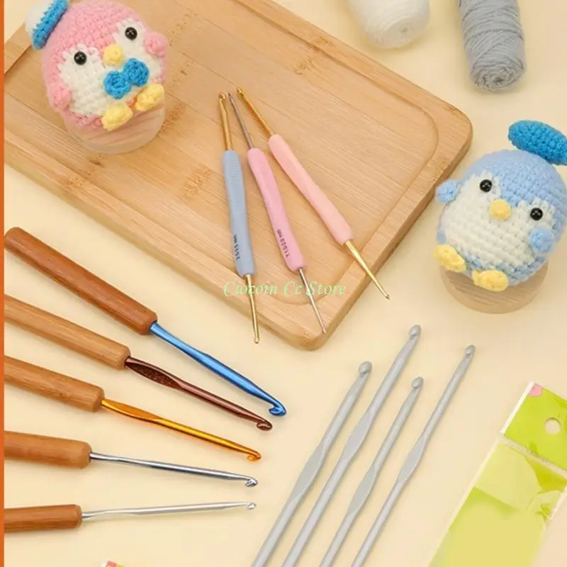 X90F Handle Tunisian Crochet Hook for Knitting Hair Braiding Rug Carpet Making