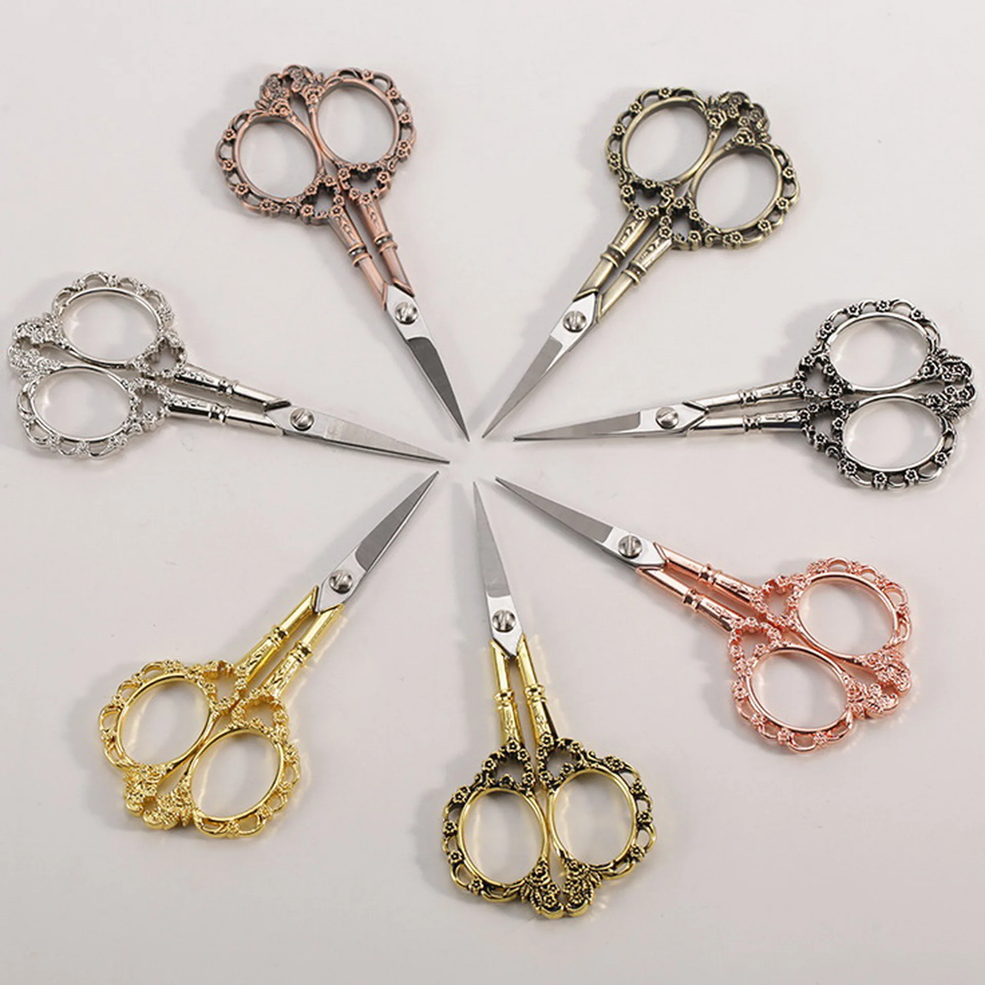 Vintage Plum Cut Stainless Steel Tailor Scissors Home DIY Fabric Sewing Accessories Fabric Scissors embroidery Sewing Shears