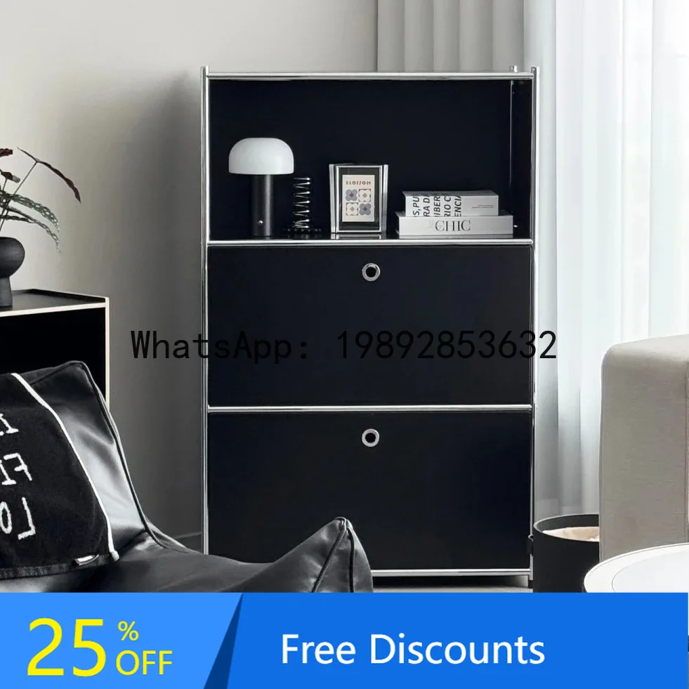 

LYY Module Combination Vintage Metal Bedside Stainless Steel USM Sideboard Cabinet