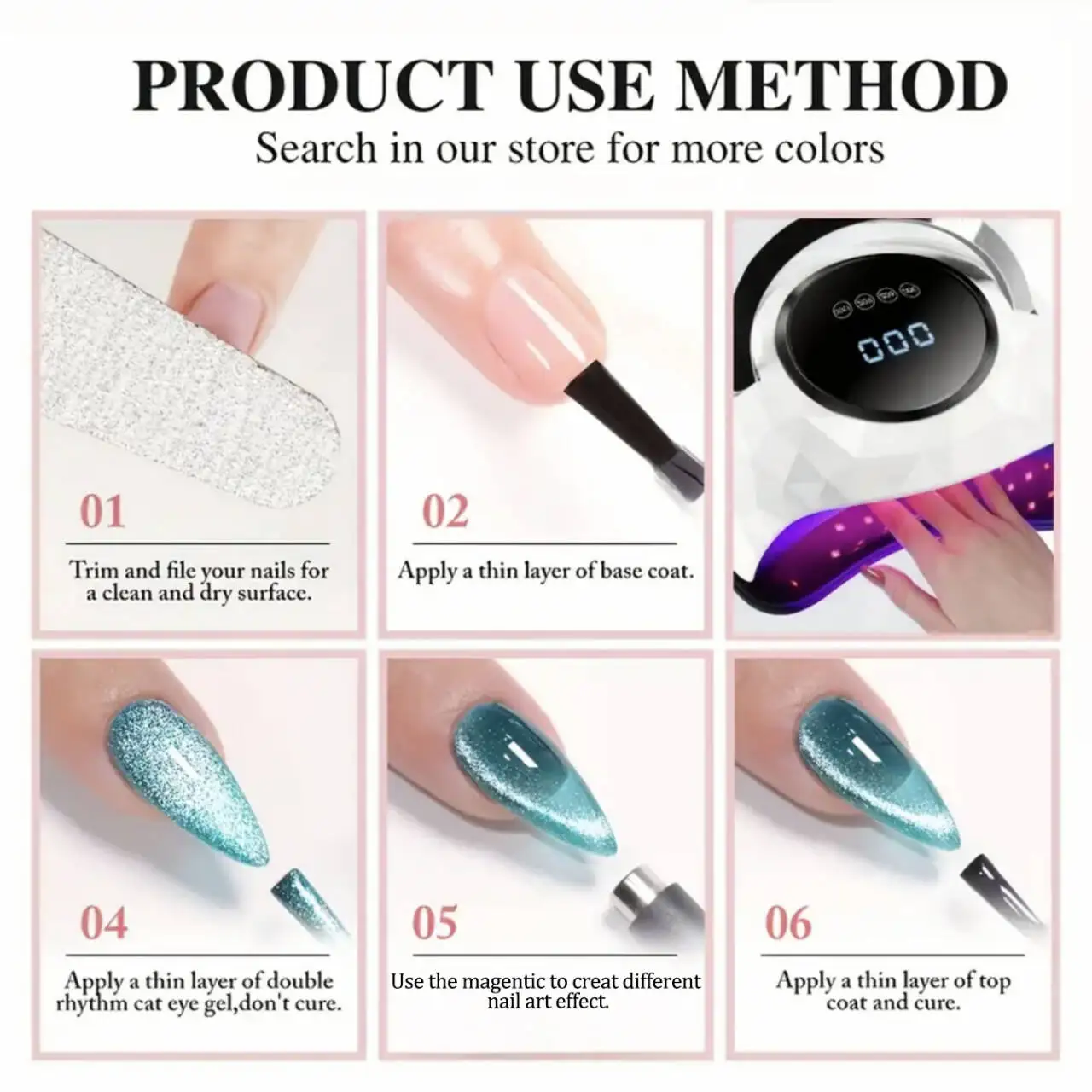 1 pz TC Natale Popolare Rosso Scintillante Occhio di Gatto Gel Smalto per unghie Sbiancamento Pietra Preziosa Scintillante Perle di Vetro Rosso Cat Eye Nail Art