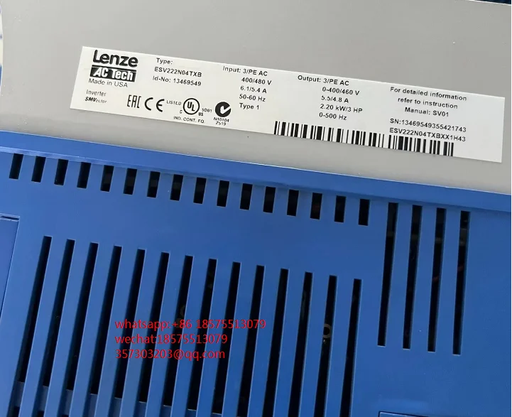 FOR  Lenze ESV222N04TXB-CC ESV222N04TXB 2.2KW Inverter SMVector Series 1 PIECE