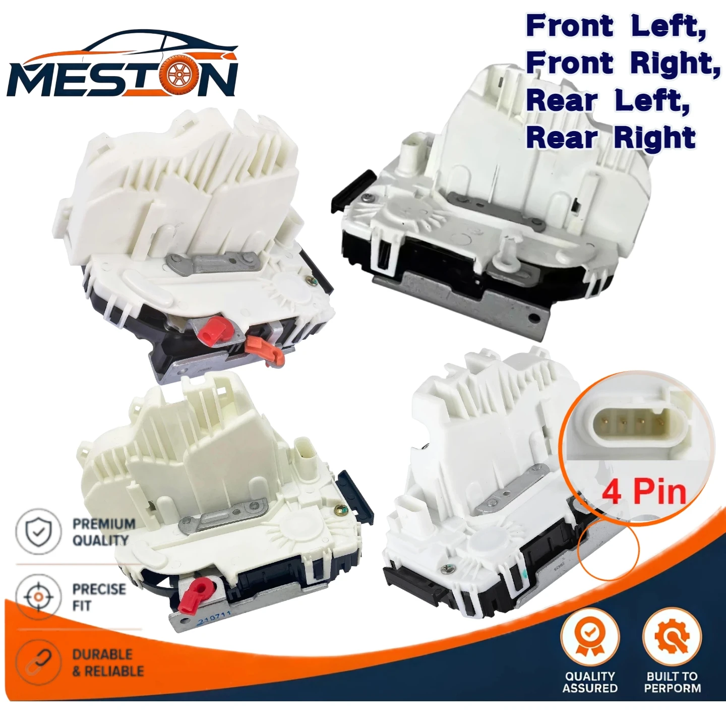 

4Pins Door Lock Latch Actuator for Chrysler Town & Country Dodge Grand Caravan Jeep Cherokee 2011-2015 4589924AA, 4589924AB,