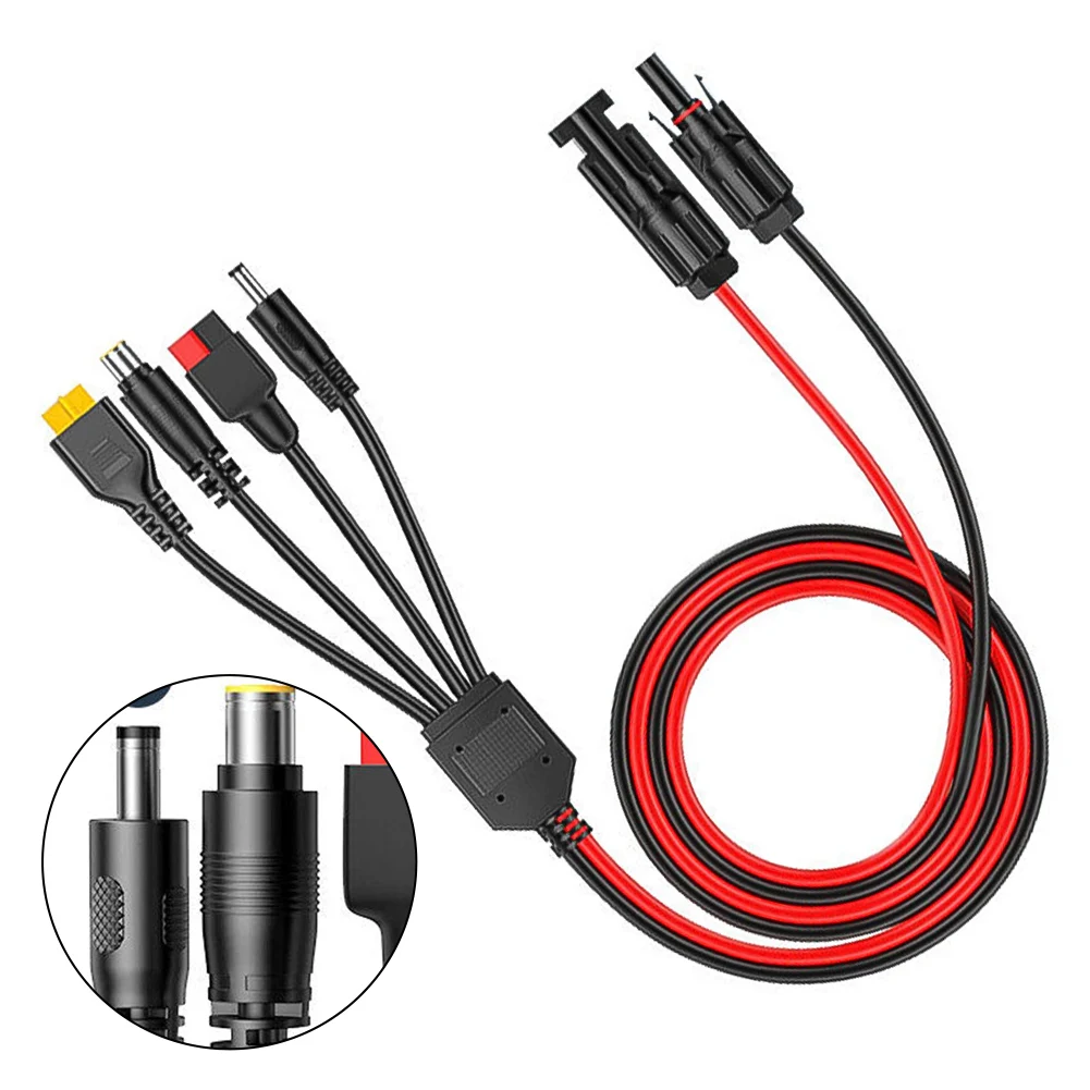 4in1 Solar Panel Connector Extension Cable-Splitter Compatible DC 8mm 5.5mm Electrical Equipment Accessories image 6
