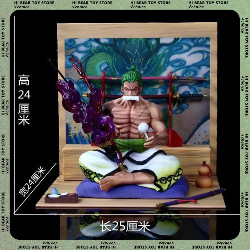 

24cm Anime One Piece Figure Roronoa Zoro Action Figures Pvc Model Collection Statue Desktop Decoration Doll Toys Birthday Gifts