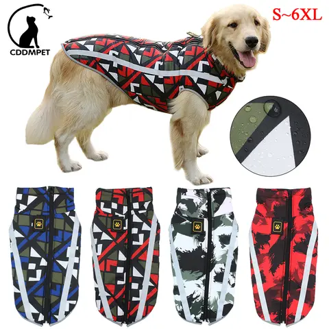 Waterproof Reflective Winter Dog Coat for Large Breeds CDDMPET