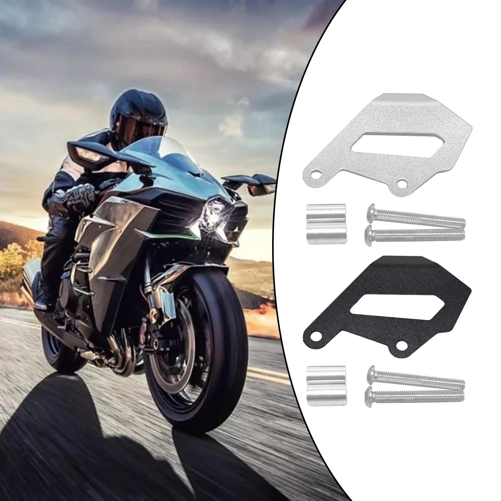 

Rear Brake Caliper Cover Compatible Aluminum Guard Fits for LC 201200R LC 2015