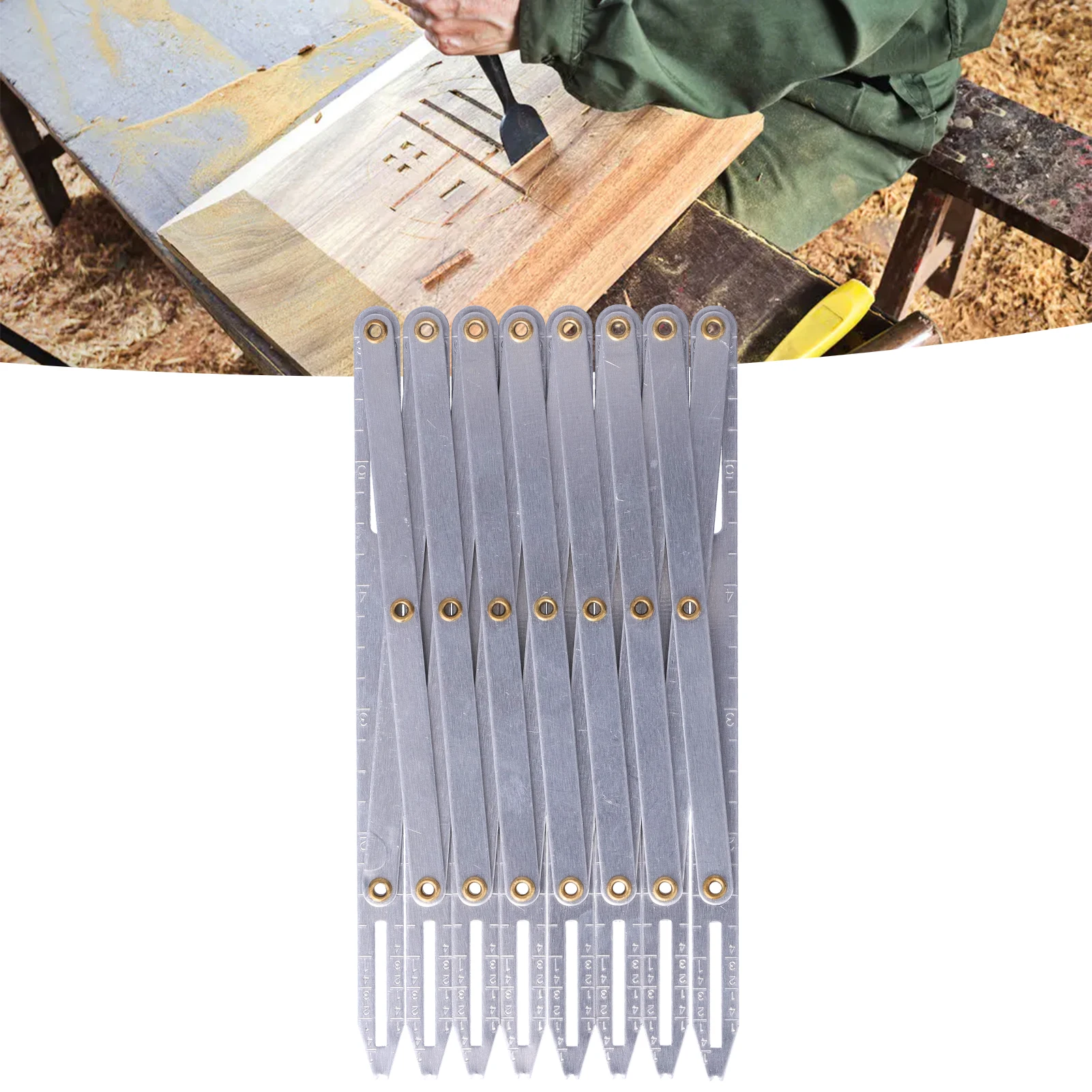 

Алюминиевый швейный калибр с регулируемой длиной, многофункциональный, антикоррозийный, аксессуары для штор «сделай сам», для домашнего расширения швейного калибра