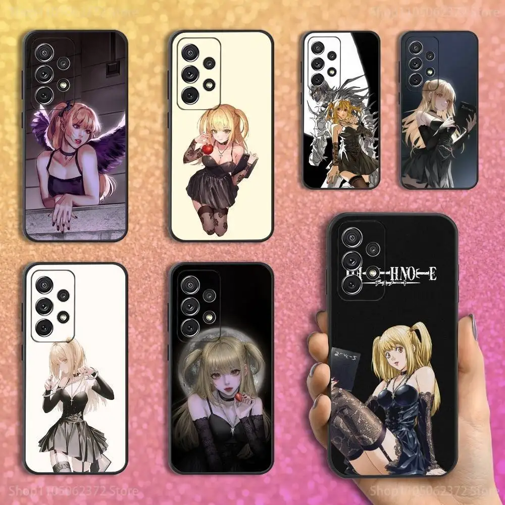 

D-Death N-Note Anime M-Misa Phone Case For Samsung S25,S24,S23,S22,S21,S20,S10,Ultra,Plus,Lite,FE,Soft Silicone Black Cover