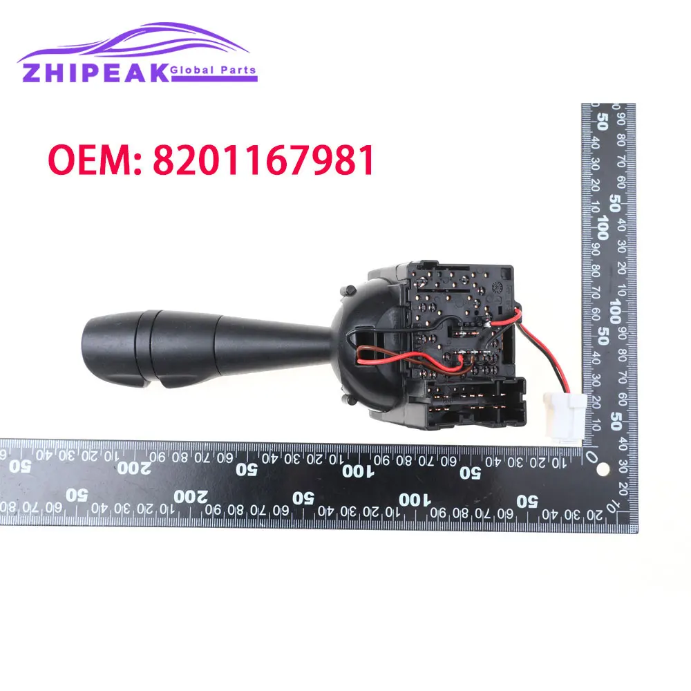 Interruptor de Luz Direccional para Auto, Botón de Columna de Dirección 8201167981 para Renault Dacia LOGAN Clio IV 4 TRAFIC III 3 SANDERO, Repuestos