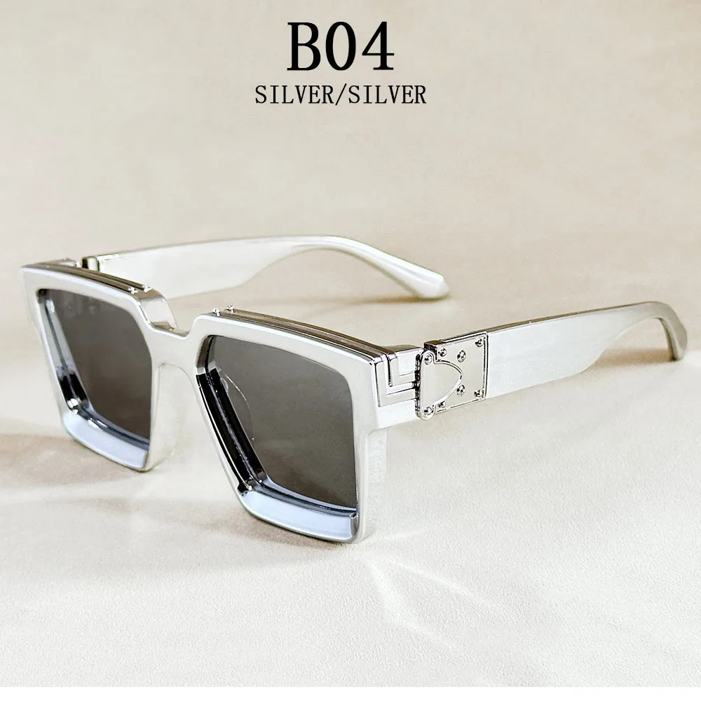 Quadratische Sonnenbrille für Herren, Retro-Millionär-Sonnenbrille für Damen, 2025, trendige Vintage-Urlaubsmode, Brille, Gafas De Sol Hombre Lunette – Detail 16