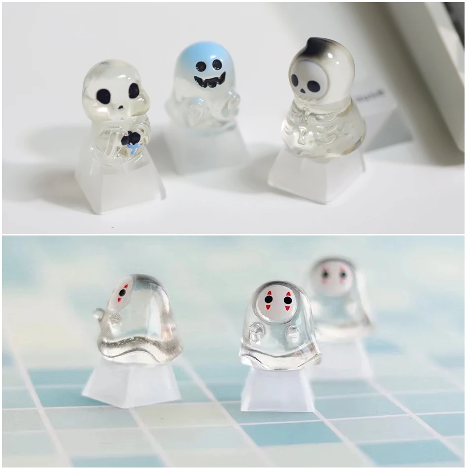 

Halloween Backlit Clear Keycap Mechanical Keyboard Cap Personalized Custom Cute Diy Ghost Gaming Keycaps for Cherry Mx Switch