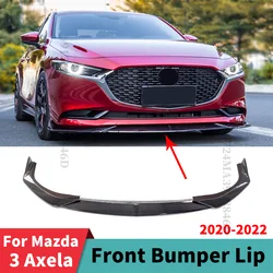 Front Bumper Lip Lower Chin For Mazda 3 Axela 2022 2021 2020 Sedan Replacement Part Trim Body Kit Spoiler Deflector Accessories