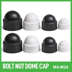 Hex Nut Cap PE Plastic Hexagon Protection Caps Cover White Black for Bolts Protect Screw Bolt Nuts Car Wheel Exterior Decoration