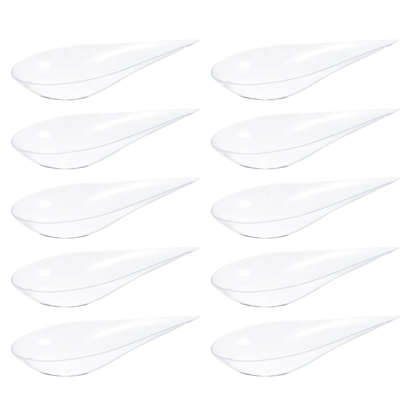 

20 Pcs Dessert Spoons Disposable Plastic Utensils Tiny Scoops Smooth Surface Safe Touch Durable Catering Home Use Kitchen Bar