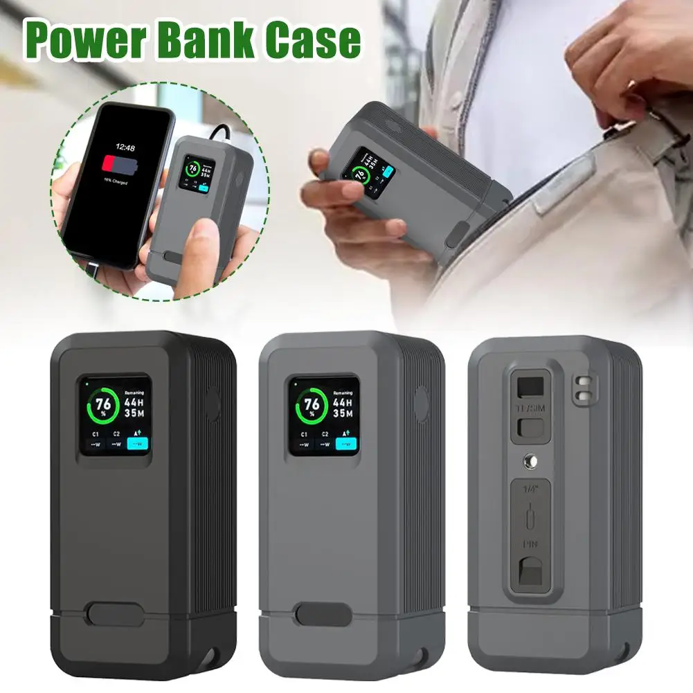 For Anker Prime 20000mAh 200W Power Bank Case With And Slot SIM Screw Pin 1/4-inch Card Hole Storage TF/SM Slot C3O4