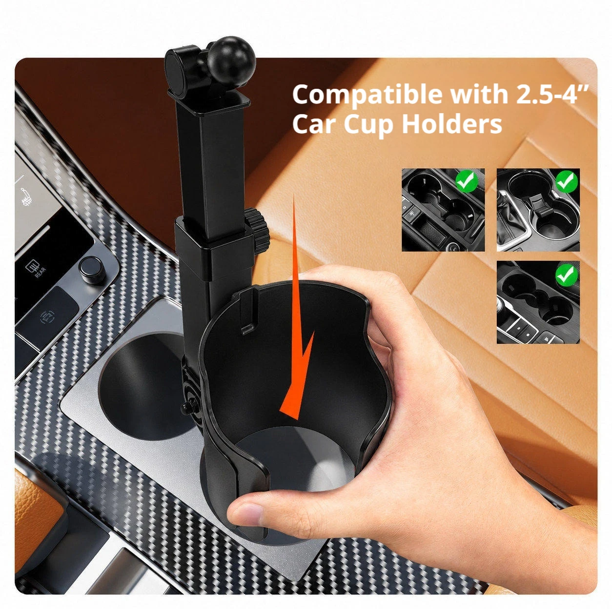BLALION Universeller Magnetischer Auto-Handyhalter 2-in-1 Multifunktionaler Auto-Getränkehalter mit Telefonhalterung für Auto-Zubehör – Detail 7