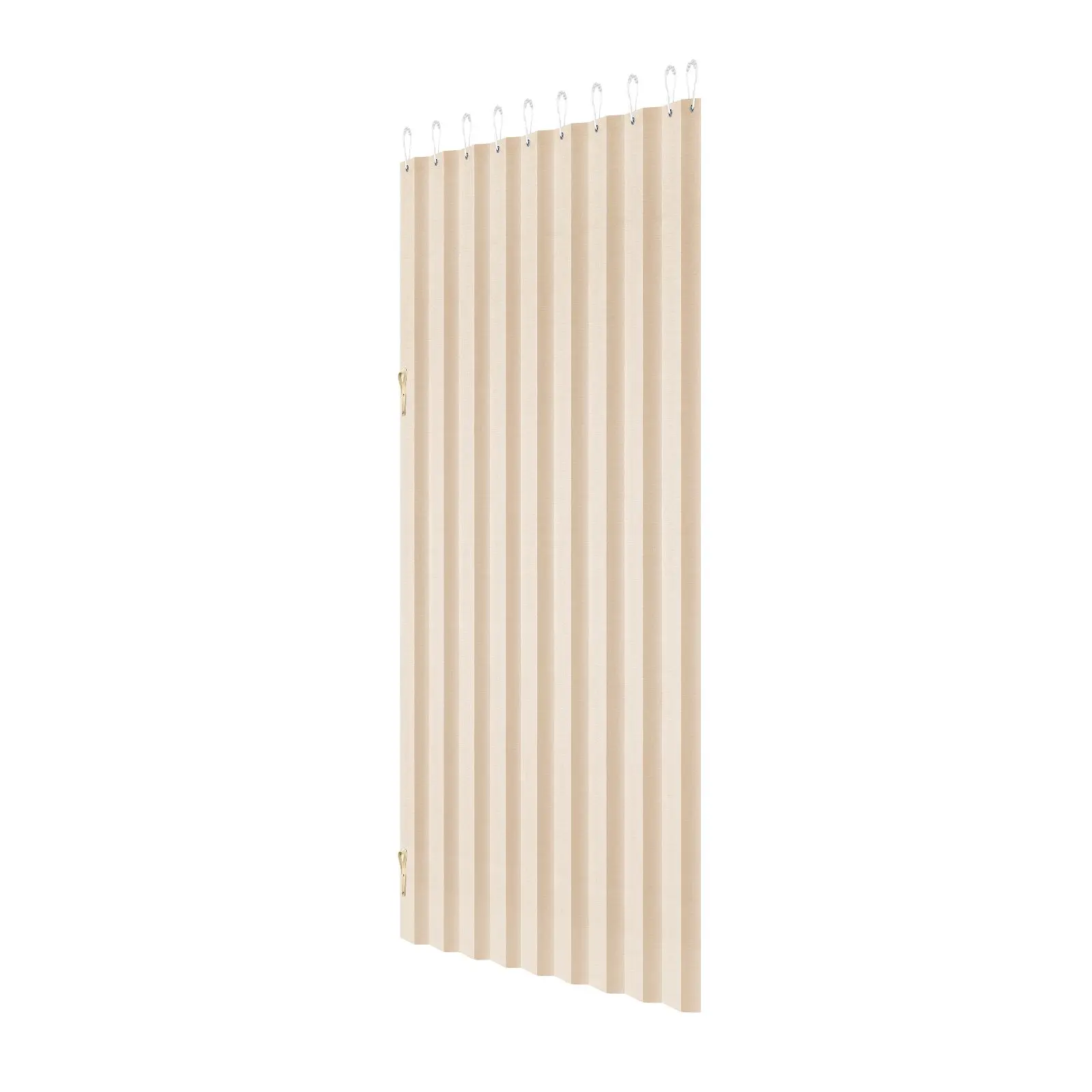 Accordion Door, 47 x 78 inch, Blackout Fabric Folding Magnetic Door Curtain, with Hanging Hooks, Interior Room Divider for Doorways, Closets, Bedrooms, Bathrooms, Living Rooms, Beige, 1 Panel