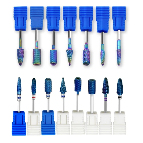 Juego de brocas para uñas de carburo de tungsteno 5 en 1, fresas eléctricas para manicura, removedor de esmalte de Gel, rebaba para el cuidado de las uñas