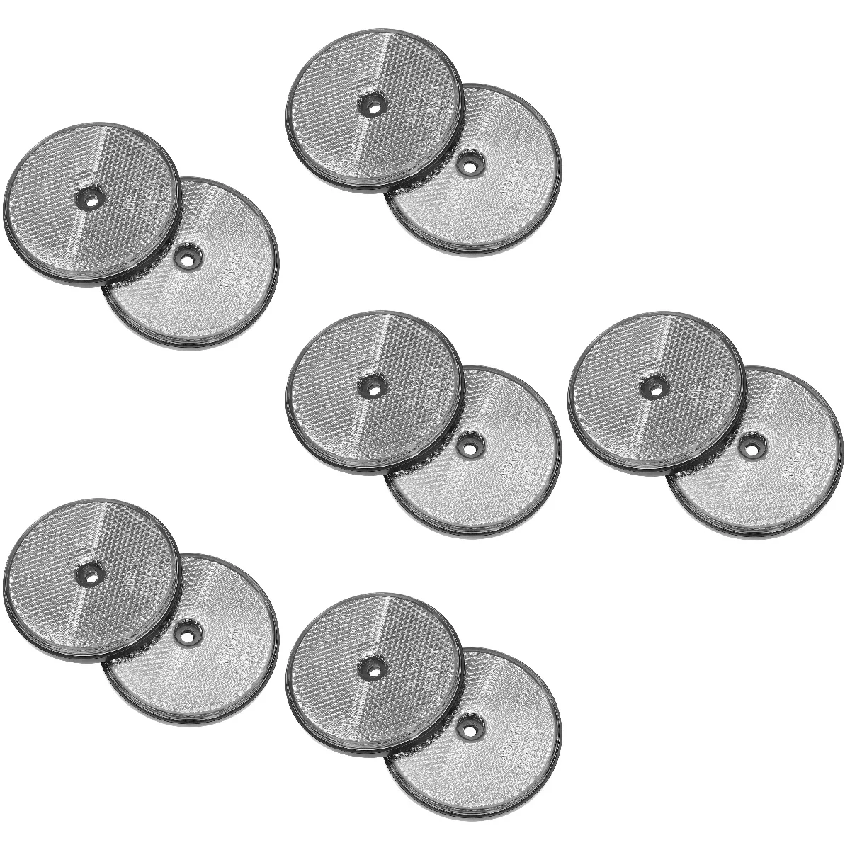 

6pcs 6 Pack Trailer Vehicle Reflectors Road Bicycle Front Driveway Heavy Duty Round Markers