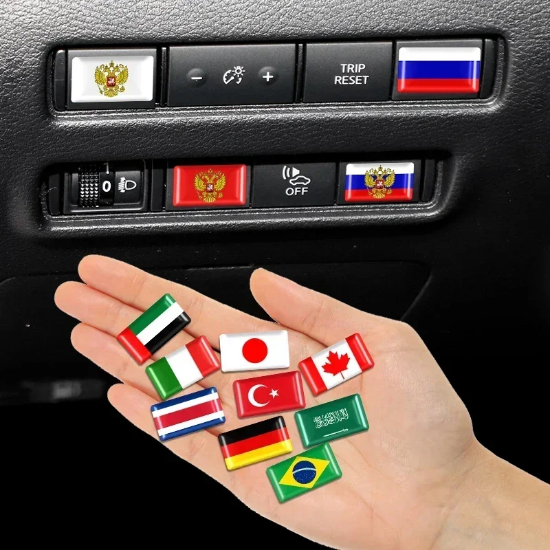 10 pegatinas 3D para carrocería de coche con emblemas de banderas de Rusia, España, Francia, Países Bajos, Italia, Brasil, Japón, Ucrania y Suecia