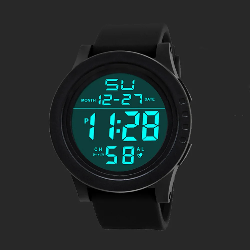 شاشة كبيرة Led ساعة رياضية 30 متر مقاوم للماء ساعة اليد الرقمية للرجال النساء السباحة الغوص المزدوج الوقت ساعة توقيت إنذار #1