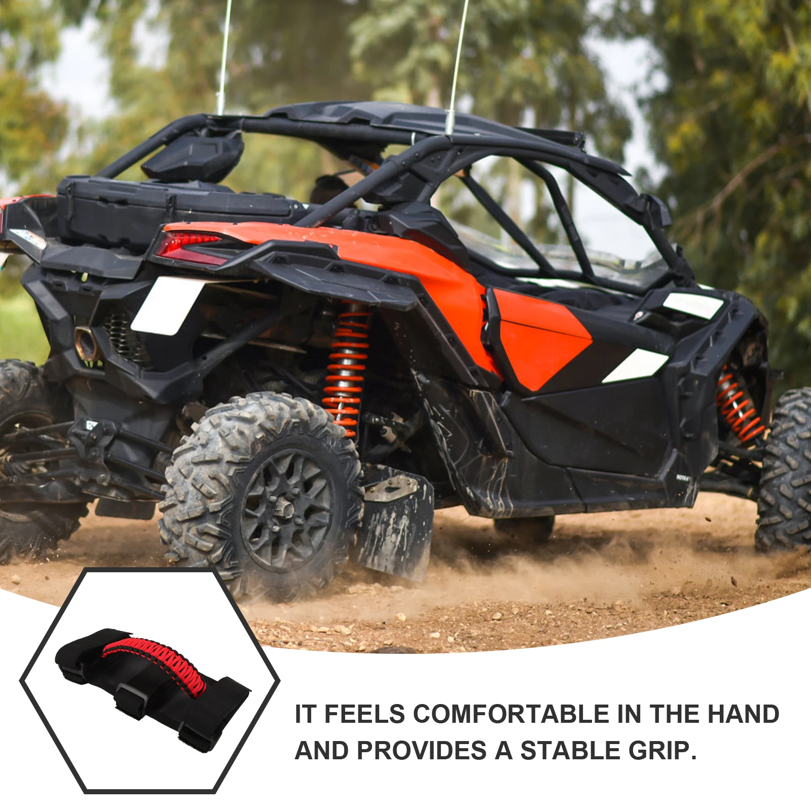 

Roof Handle Oxford Cloth Rope Grab Handle Car Interior Accessory Vehicle Offroad Aid Textured Design Easy Install Long