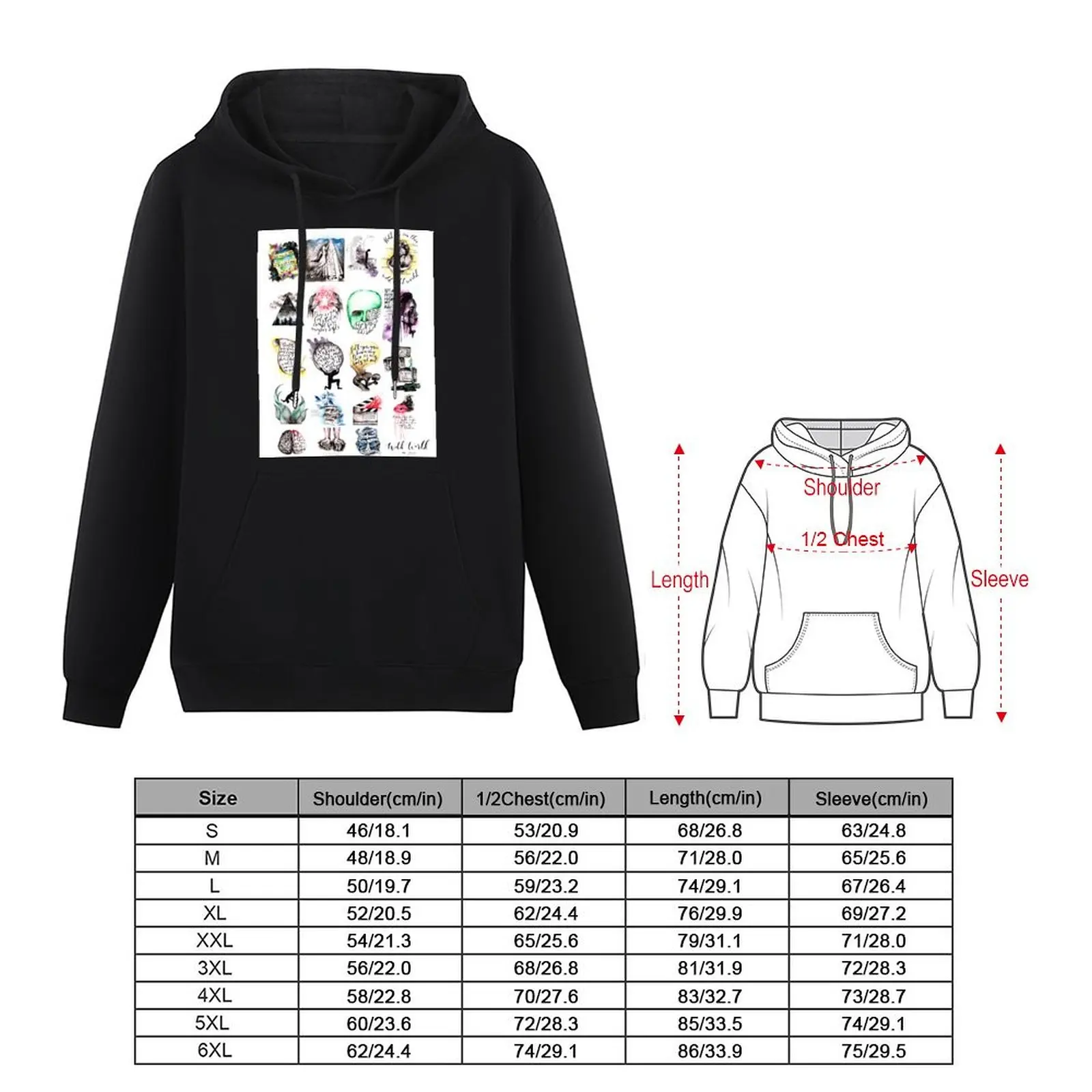 Wild World Art Collection Pullover Hoodie men's clothes autumn clothes korean autumn clothes new in hoodies