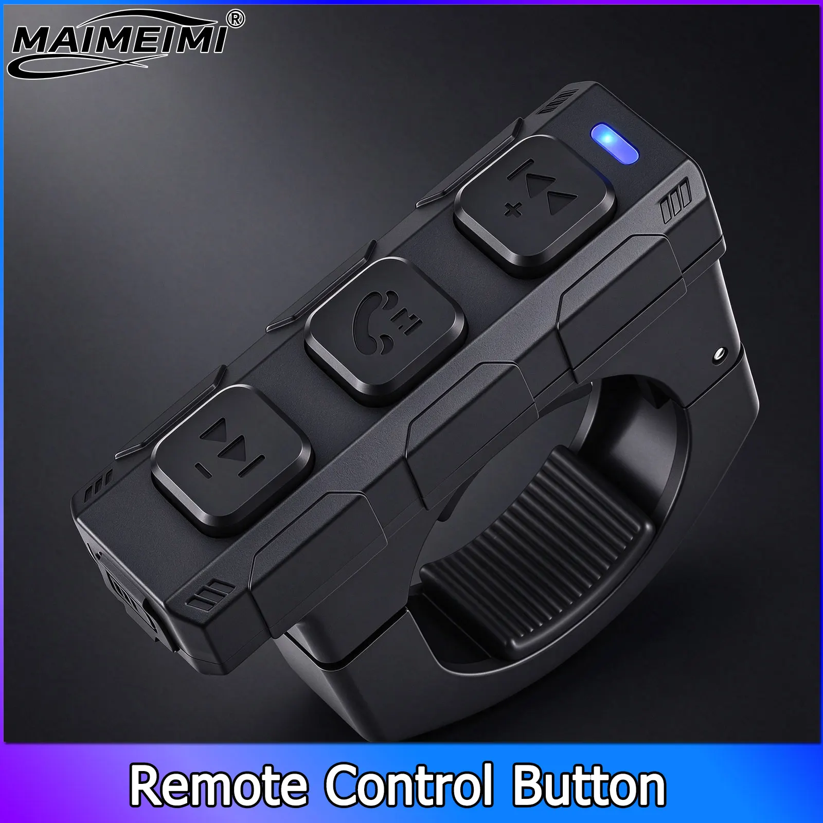Motorcycle Handlebar Remote Control Button Waterproof Media Controller for Phone Music Play Call Answer Volume Adjustment