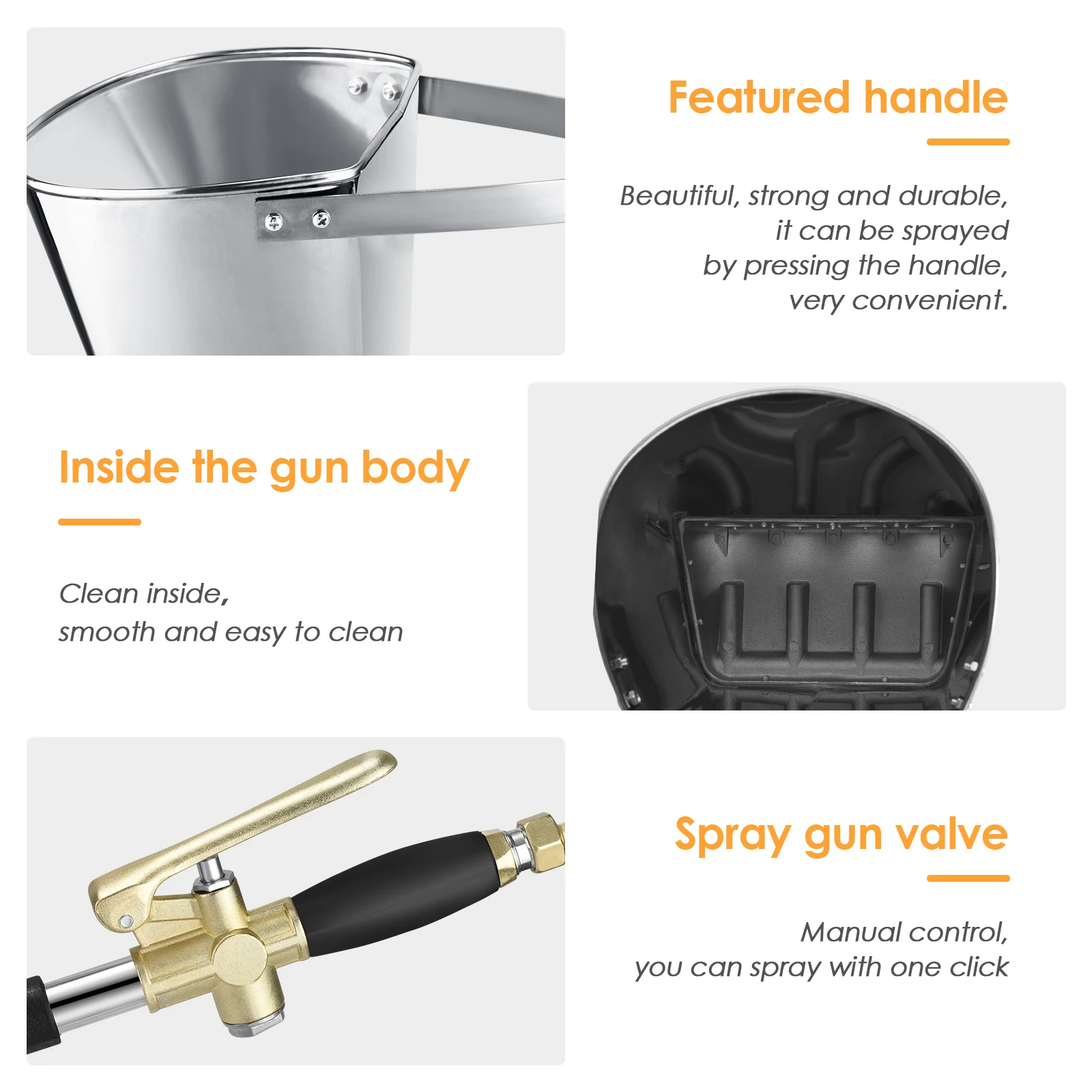 Mortar Spray Gun Wall Stucco Shovel Hopper Ladle Cement Mortar Sprayer Gun Plaster Ceiling Paint Concrete Paint Spray Gun Tool