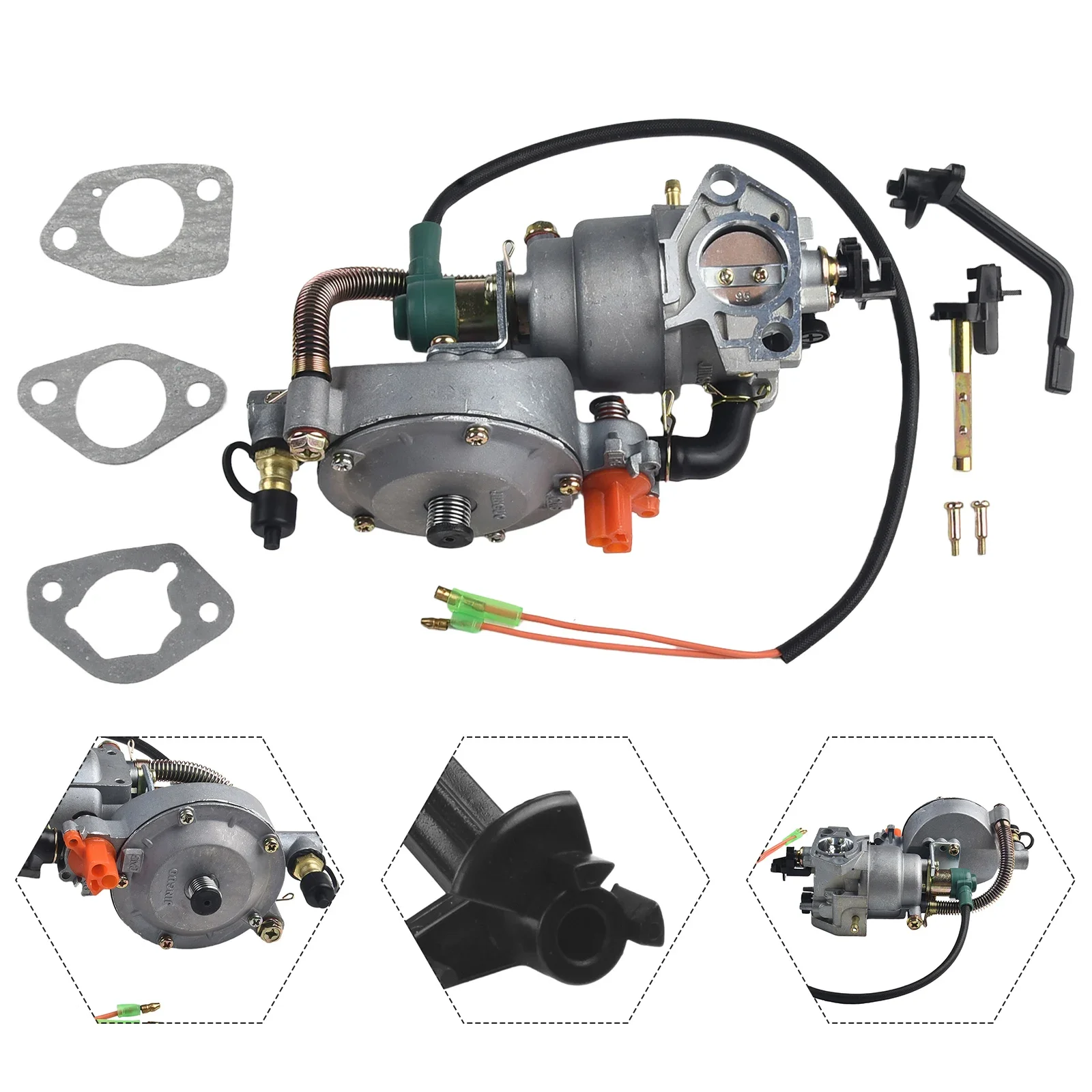 

Dual Fuel Carburetor Conversion Kit for Honda GX390 188F 5KW AUT Choke Generator with Pressure Regulating Valve