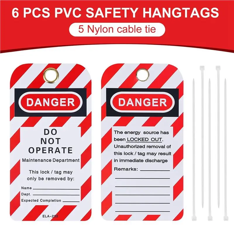 M11K-50X Lockout Tagout Kits Electrical, Lockout Tagout Station Safety Hasp Latch, Lockout Tags/Circuit Breaker