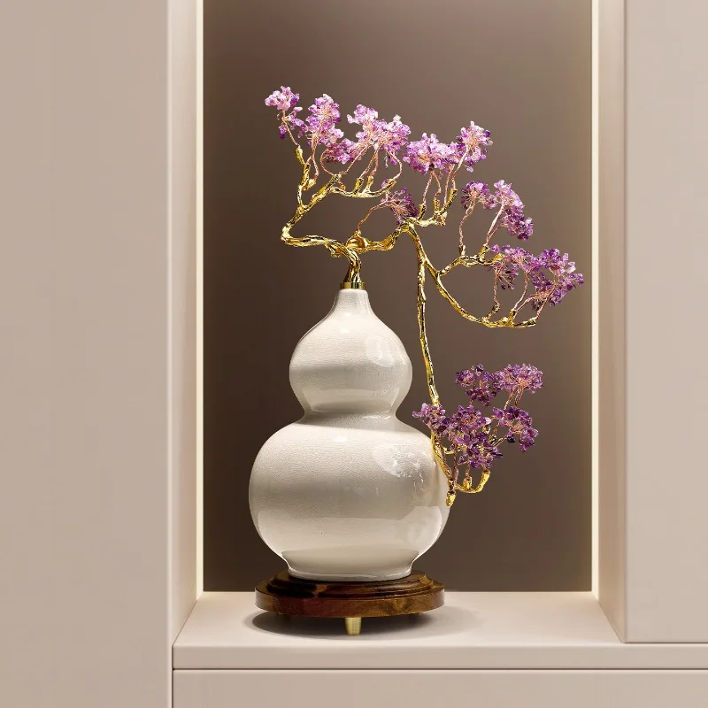 Ziqi Donglai ceramic gourd ornament high-end living room Chinese TV cabinet wine cabinet decoration housewarming gift