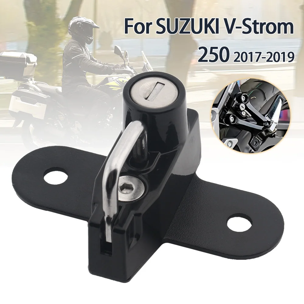 For Suzuki Vstrom 250 2017 2018 2019 2020 2021 DL250 V strom V-strom 250 Motorcycle Helmet Lock Helmets Security Anti-Theft Lock